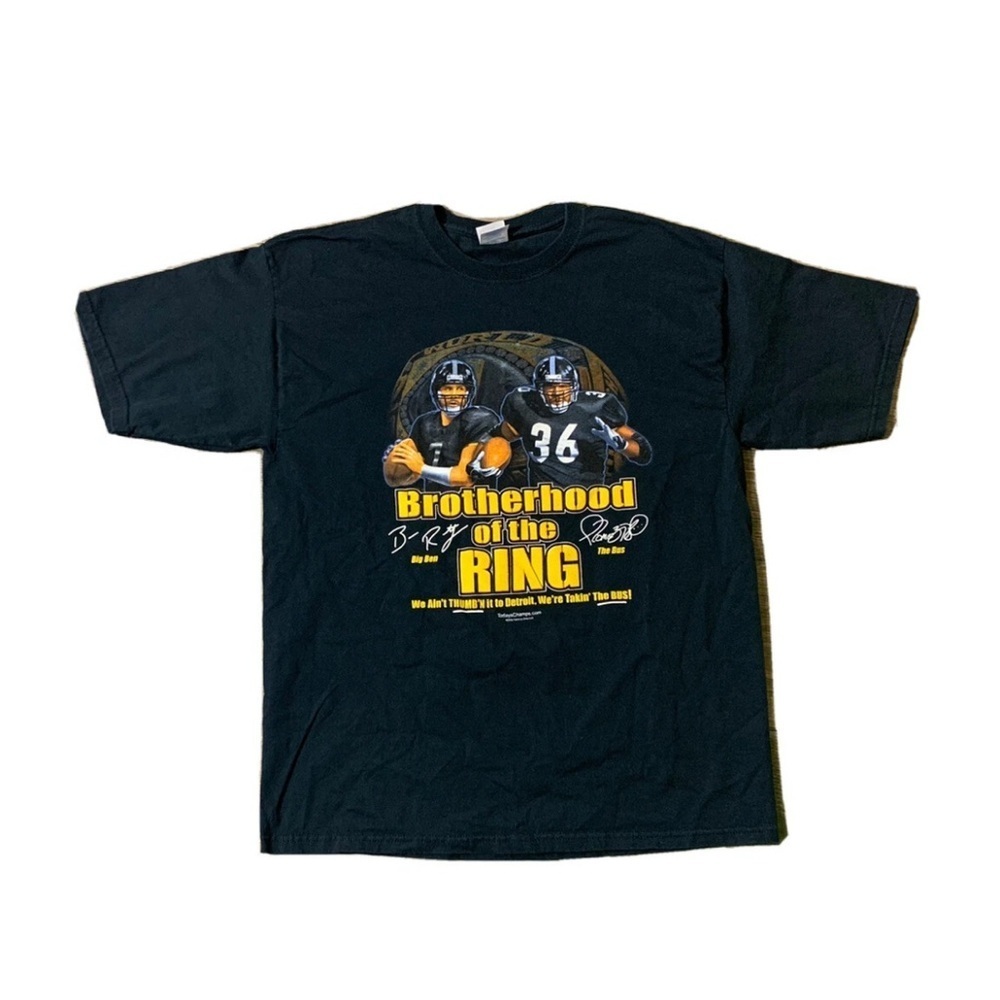🌸Pittsburgh Steelers Brotherhood of the Ring T shirt M - Picture 1 of 3